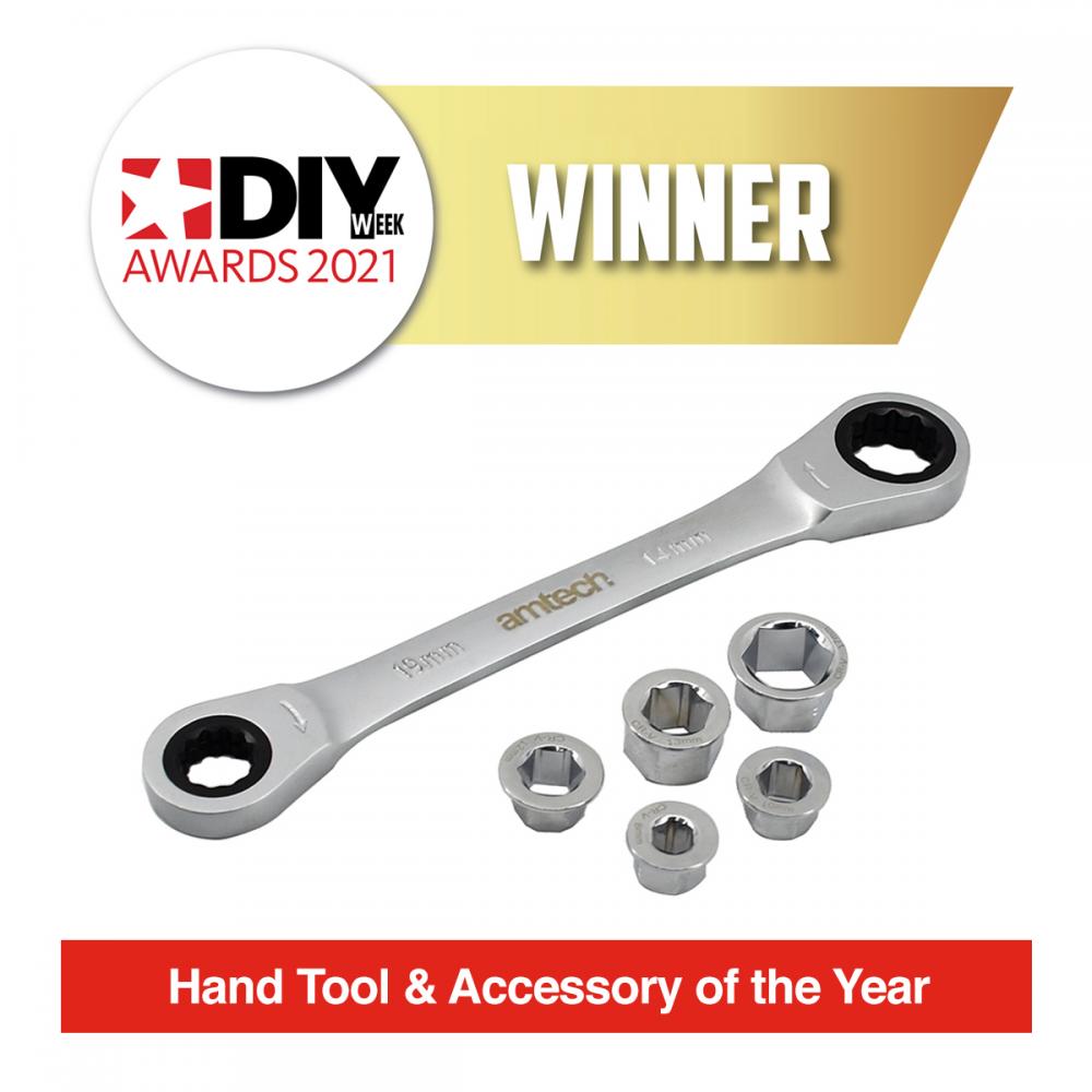 6pcs Metric Go-through 72t Crv Ratchet Spanner Set Amtech