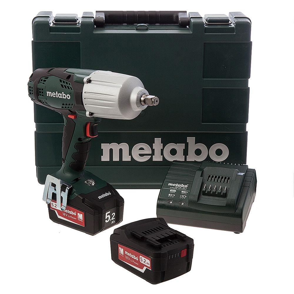 Cordless Impact Wrench 18v With Two Batteries And Charger