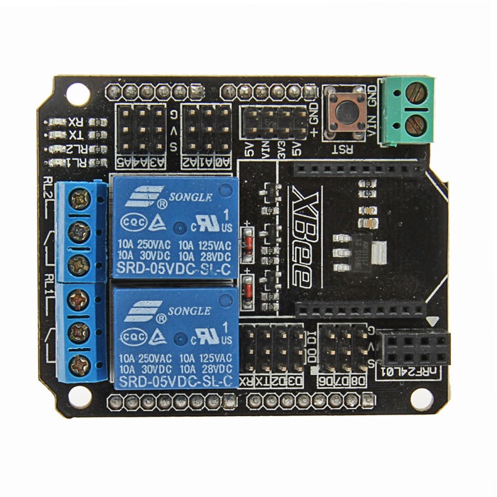 2 Channel Relay Shield With XBee/BTBee Interface