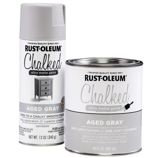 Rust-Oleum CHALKED Ultra Matte 12 Ounce 335ML Aged Grey Spray