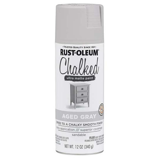 Rust-Oleum CHALKED Ultra Matte 12 Ounce 335ML Aged Grey Spray