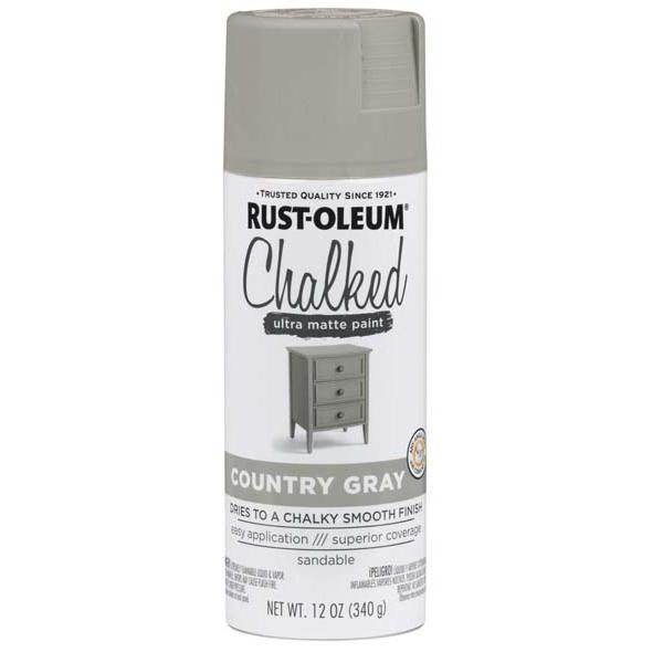Rust-Oleum CHALKED Ultra Matte 12 Ounce 335ML Country Grey Spray