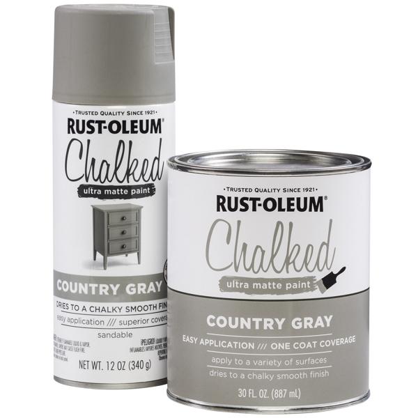 Rust-Oleum CHALKED Ultra Matte 12 Ounce 335ML Country Grey Spray