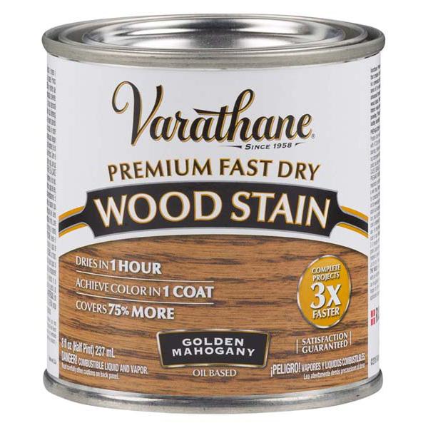 Rust-Oleum Varathane 236ML Premium Fast Wood Stain GOLDEN MAHOGANY