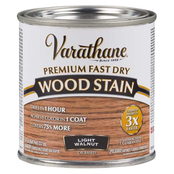 Rust-Oleum Varathane 236ML Premium Fast Wood Stain LIGHT WALNUT