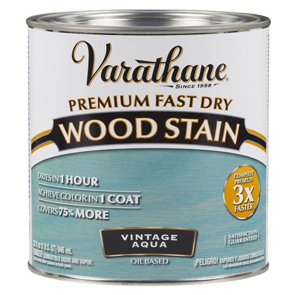 Rust-Oleum Varathane 946ML Premium Fast Dry Wood Stain Vintage Aqua
