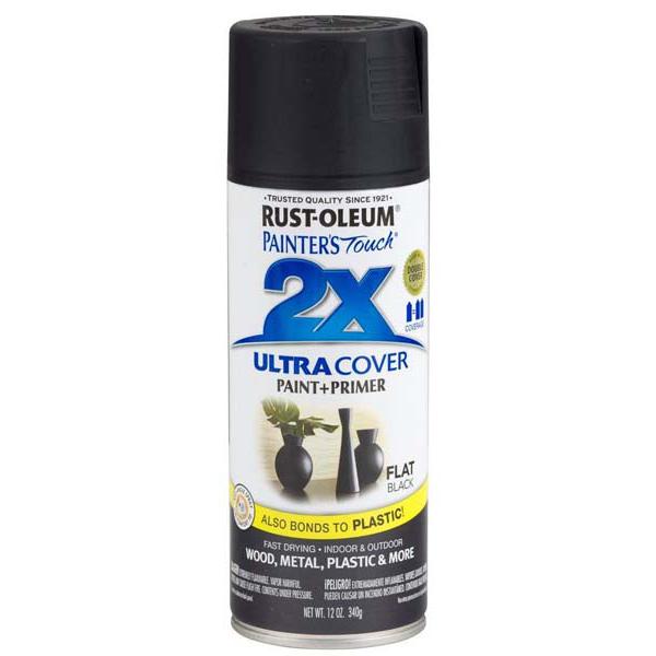 Rust-Oleum Painter’s Touch 355ML Flat Ultra Cover Black Spray