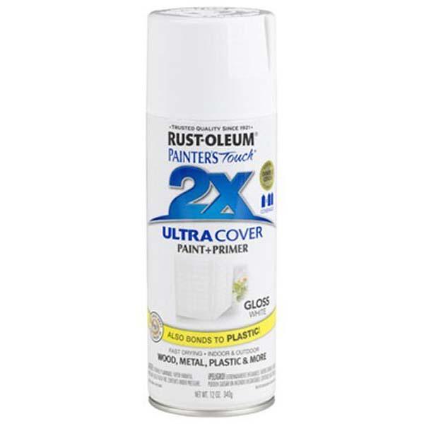 Rust-Oleum Painter’s Touch 355ML Gloss Ultra Cover White Spray