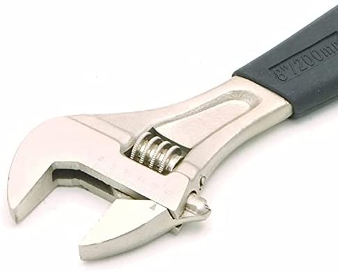 Adjustable Wrench Rubber Grip Handle 200mm Rolson
