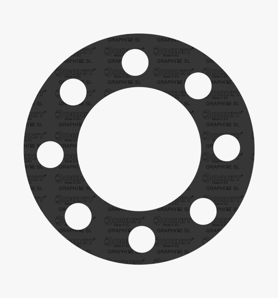 Full Face gasket Acc ASME B16.21 Class 300 size 5" OD 254 X ID 141 (mm) Number of holes 8 & Hole Dia 22 mm & P.C.D 216 mm