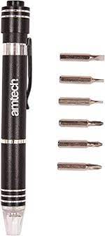 Precision Screwdriver 6-In-1 With LED Amtech