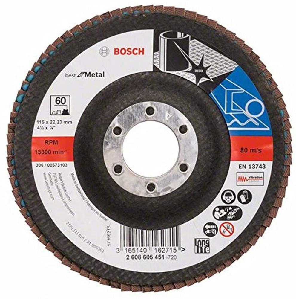 Bosch Flap Disc Best For Metal ( 4.5" ) 115 mm G 60