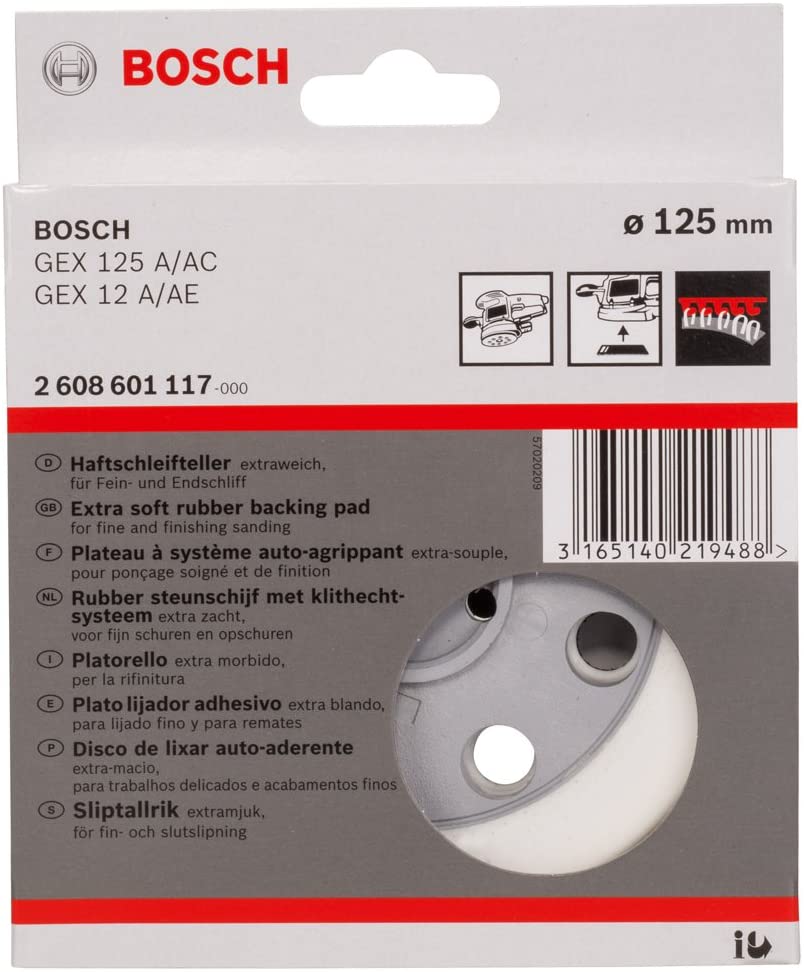 Bosch Abrasive Sanding Plate For Gex 125 Ø125mm Extra Soft