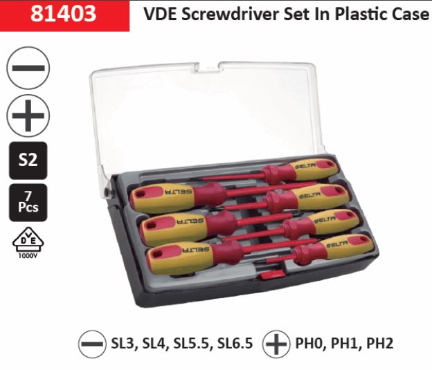 Insulted Screwdriver set 7pcs 1000v SELTA