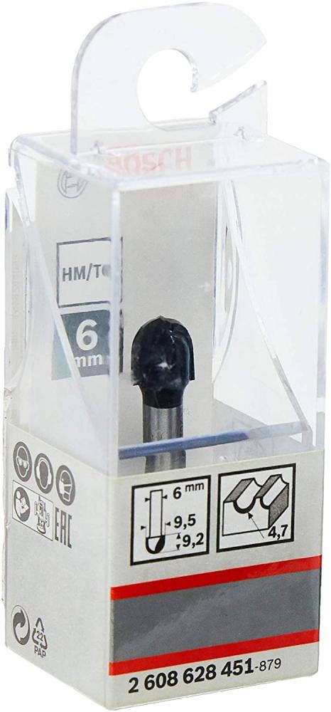 Bosch Groove Cutter 6Mm, R1 4.7Mm, D 9.5Mm, L 9.2Mm, G 40Mm