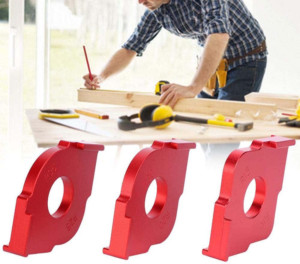 3pcs/set Woodworking Trimming Radius Jig Router Templates
