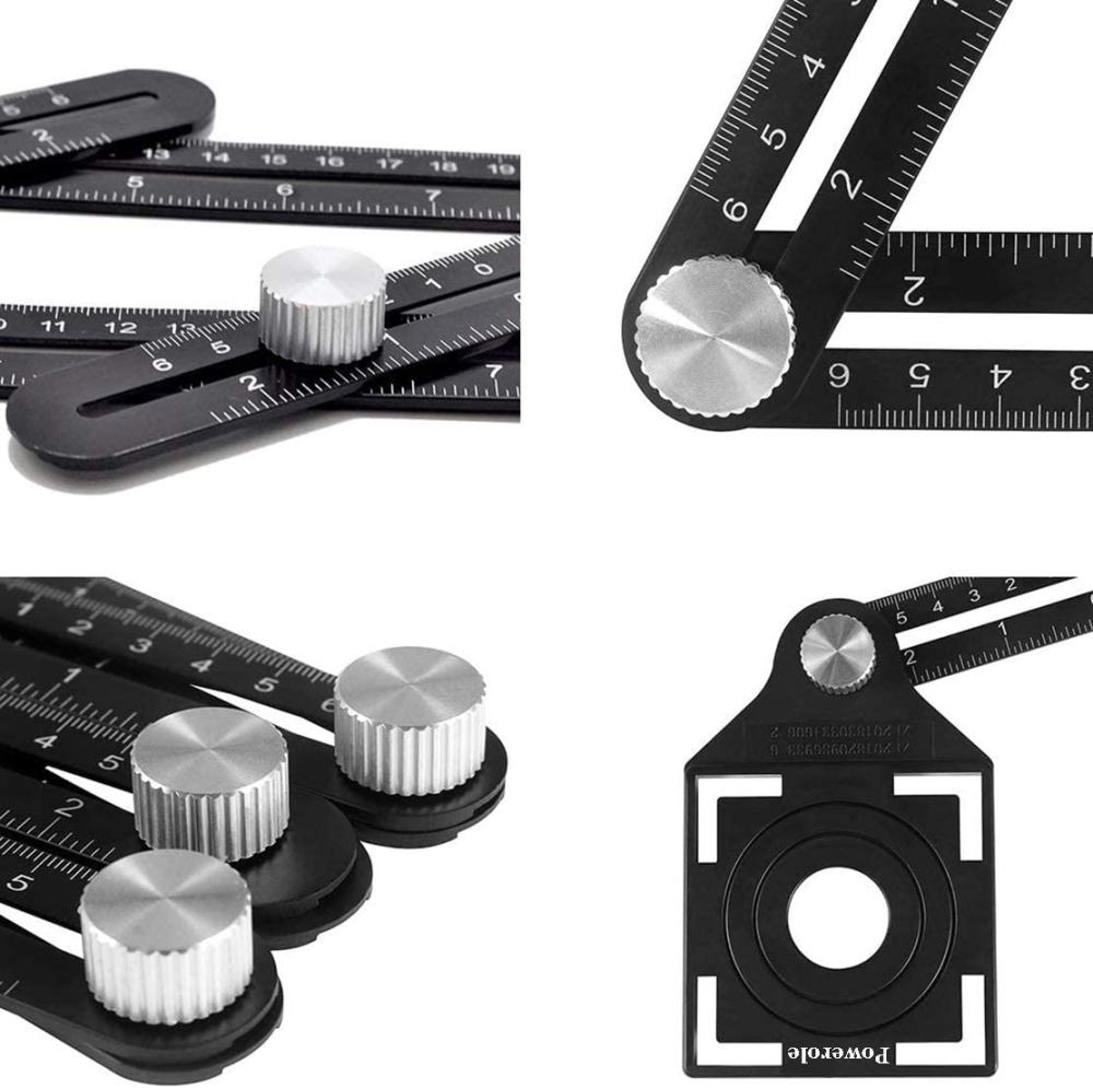 Multi Angle Aluminum Measuring Ruler Six-folding Ruler