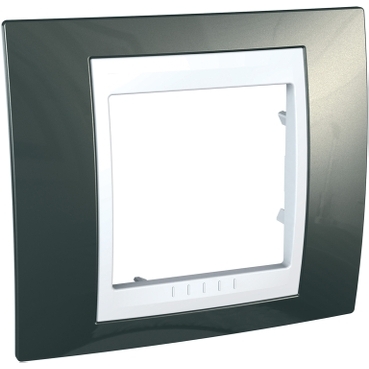 Schneider Electric Unica Plus - Cover Frame - 1 Gang - Champagne/white