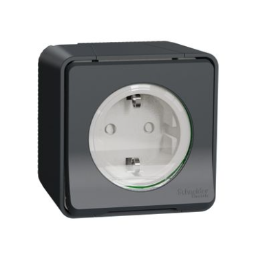 Schneider Electric Mureva Outlet W SideE Screwl Surface Gr