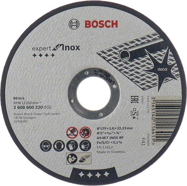 Bosch Expert For Inox Straight Cutting Disc 125x1.6mm