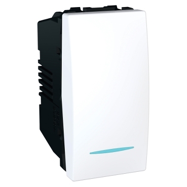 Schneider Electric Unica - Rocker Switch - 1-way - 16 AX 250 VAC - 1 M - White