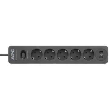 Schneider Electric APC Essential SurgeArrest 5 Outlet 2 USB Ports Black 230V Germany
