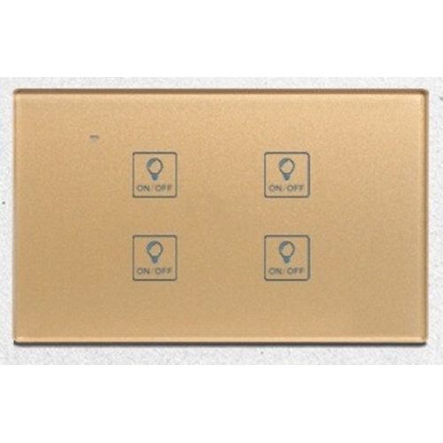 WIFI Smart Touch wall Switch 4 Gang 10A Gold