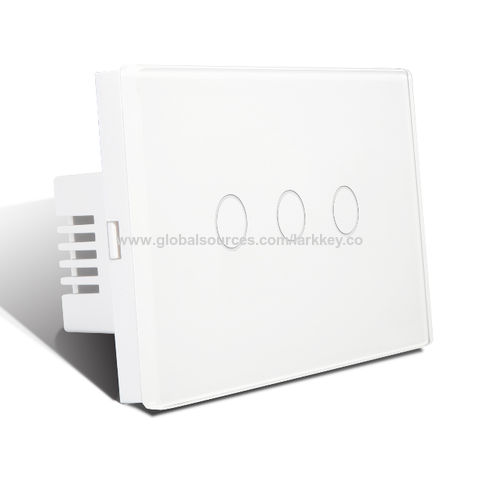 WIFI Smart Touch Wall Switch 3 Gang 10A White