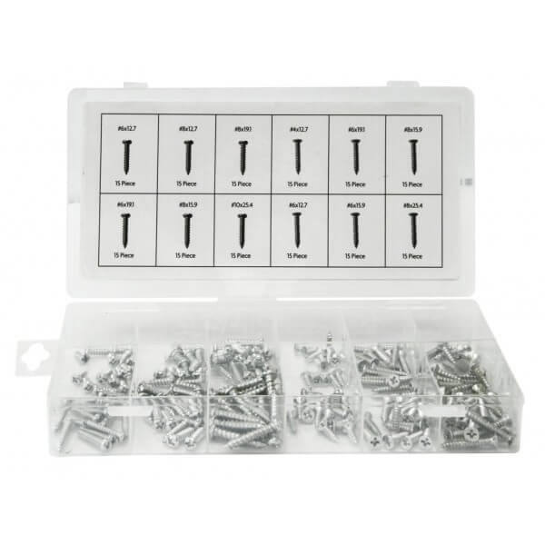 Rolson Bolts 180pc Metal & Wood Screw Asst.