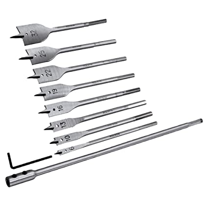 Flat Wood Bit Set 10pc rolson