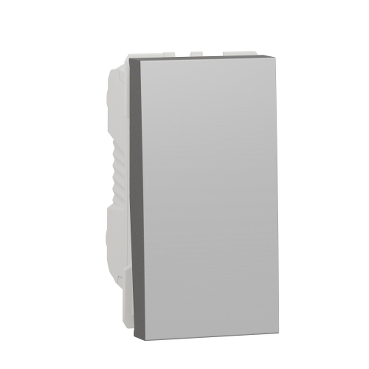 two-way switch 16A screws 1module - Aluminium