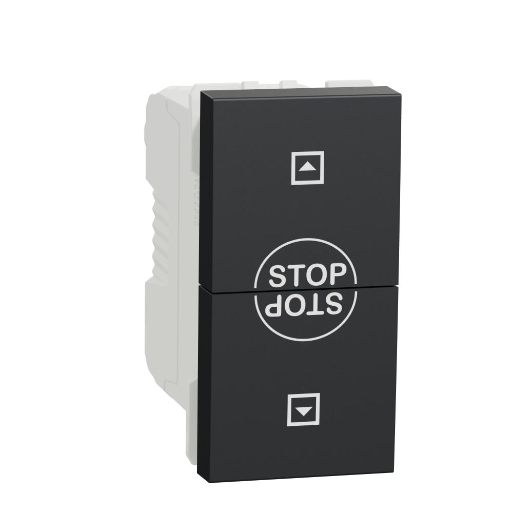 Schneider electric Roller blind switch 10AX screw 1m  - Black