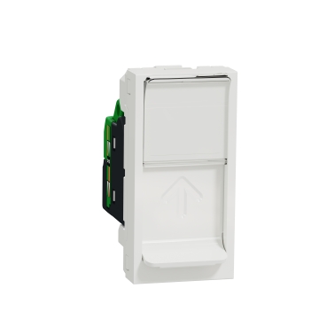 Cat 6 STP, S1, 1 connector, 1module, sh - white