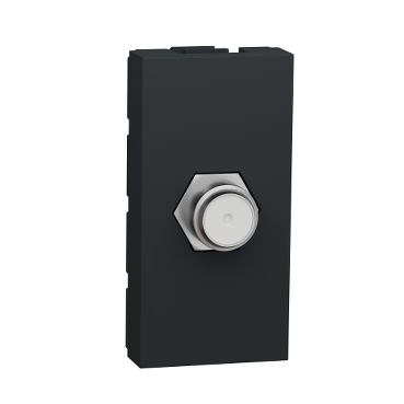 Coaxial F-Type socket 1module - Black