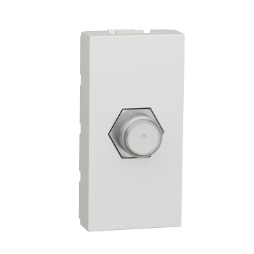 Coaxial F-Type socket 1module - white
