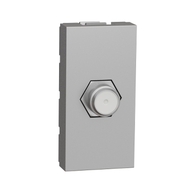 Coaxial F-Type socket 1module - Aluminium