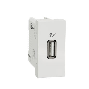 USB 2.0 connector charger 1module - white