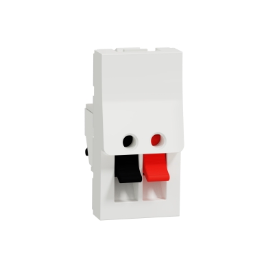 Loudspeaker connector 1module - white