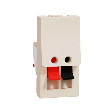 Loudspeaker connector 1module - Beige