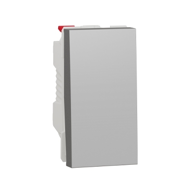 One-way switch 10A 1module - Aluminium
