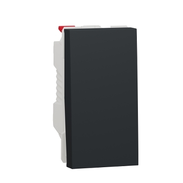 One-way switch 10A 1module - Black