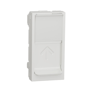 Schneider Electric Center plate S1, 1 connector, 1 module - white