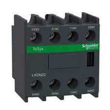 Auxiliary Contact Block, TeSys D, 2NO + 2NC, Front Mounting, Screw Terminals