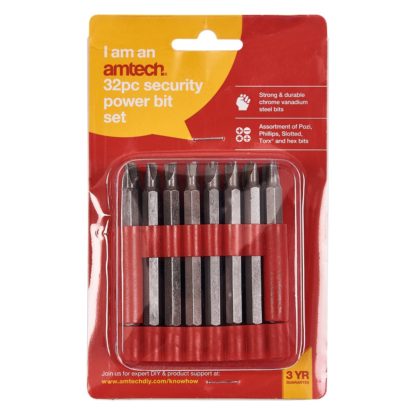 Security Power Bit Set 32pc 75mm Amtech