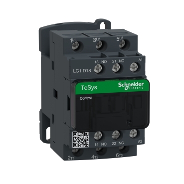 TeSys Deca Contactor,3P(3NO),AC-3/AC-3e,<=440V 18A,380V AC Coil