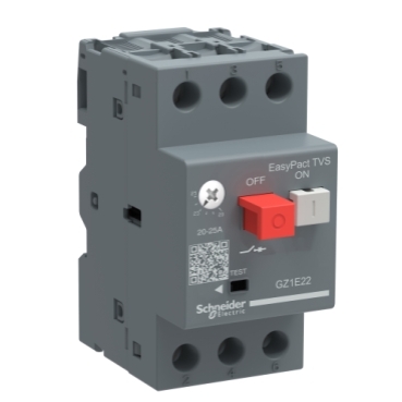 Motor Circuit Breaker, EasyPact, TVS GZ1E, AC-3, 3P, 20..25A, Thermal Magnetic Detection