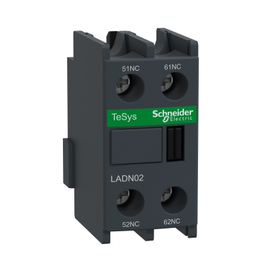 Auxiliary Contact Block, TeSys D, 2NC, Front Mounting, Screw Terminals