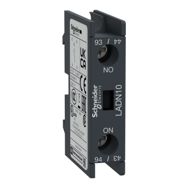 Auxiliary Contact Block, TeSys D, 1NO, Front Mounting, Screw Terminals