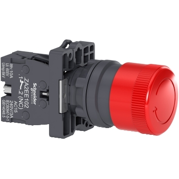 Black Ø30 Emergency Swtiching Off Push-button Ø22 Non Trigger - Turn Release 1NC
