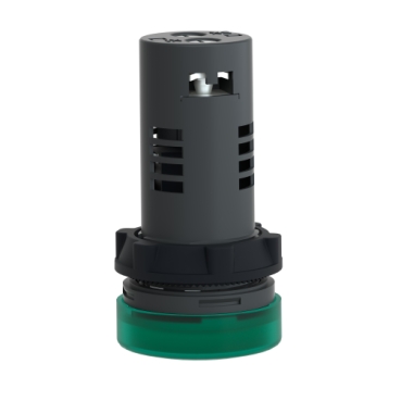 Round Pilot Light Ø 22 - Green - Integral LED - 220 V AC - Screw Clamp Terminals